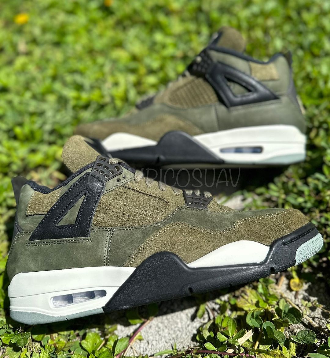 【国内 11/22、12/2 発売】ナイキ エア ジョーダン 4 レトロ SE クラフト “オリーブキャンバス” (NIKE AIR JORDAN 4 RETRO SE CRAFT “Olive Canvas”) [FB9927-200]