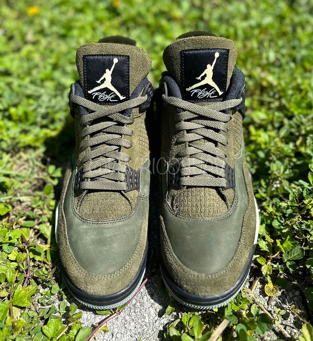 【国内 11/22、12/2 発売】ナイキ エア ジョーダン 4 レトロ SE クラフト “オリーブキャンバス” (NIKE AIR JORDAN 4 RETRO SE CRAFT “Olive Canvas”) [FB9927-200]