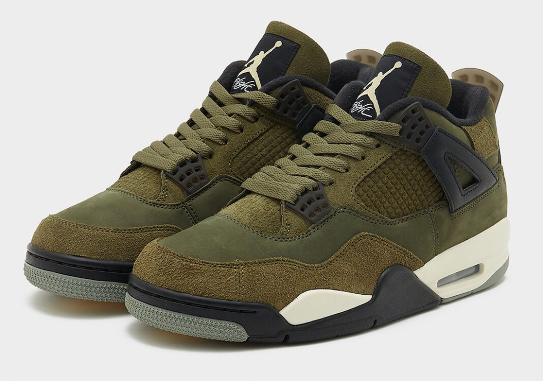 【国内 11/22、12/2 発売】ナイキ エア ジョーダン 4 レトロ SE クラフト “オリーブキャンバス” (NIKE AIR JORDAN 4 RETRO SE CRAFT “Olive Canvas”) [FB9927-200]