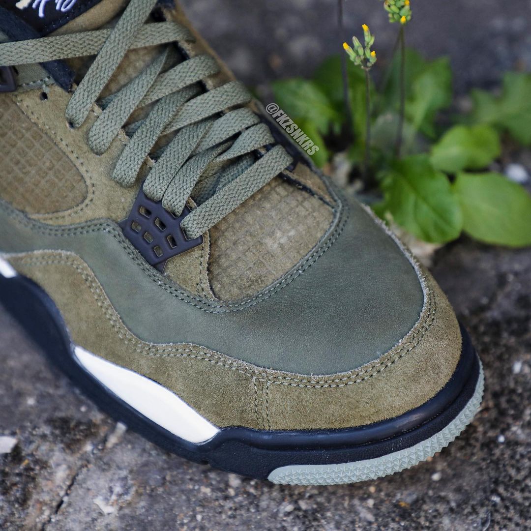 【国内 11/22、12/2 発売】ナイキ エア ジョーダン 4 レトロ SE クラフト “オリーブキャンバス” (NIKE AIR JORDAN 4 RETRO SE CRAFT “Olive Canvas”) [FB9927-200]