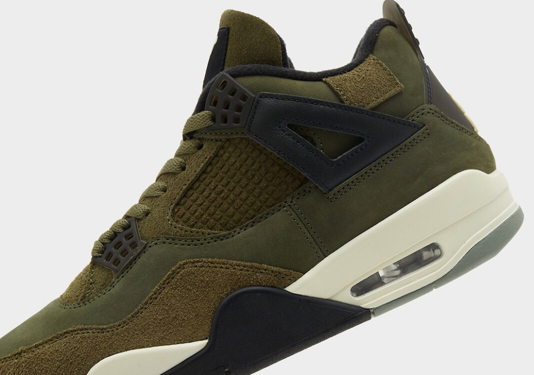 【国内 11/22、12/2 発売】ナイキ エア ジョーダン 4 レトロ SE クラフト “オリーブキャンバス” (NIKE AIR JORDAN 4 RETRO SE CRAFT “Olive Canvas”) [FB9927-200]