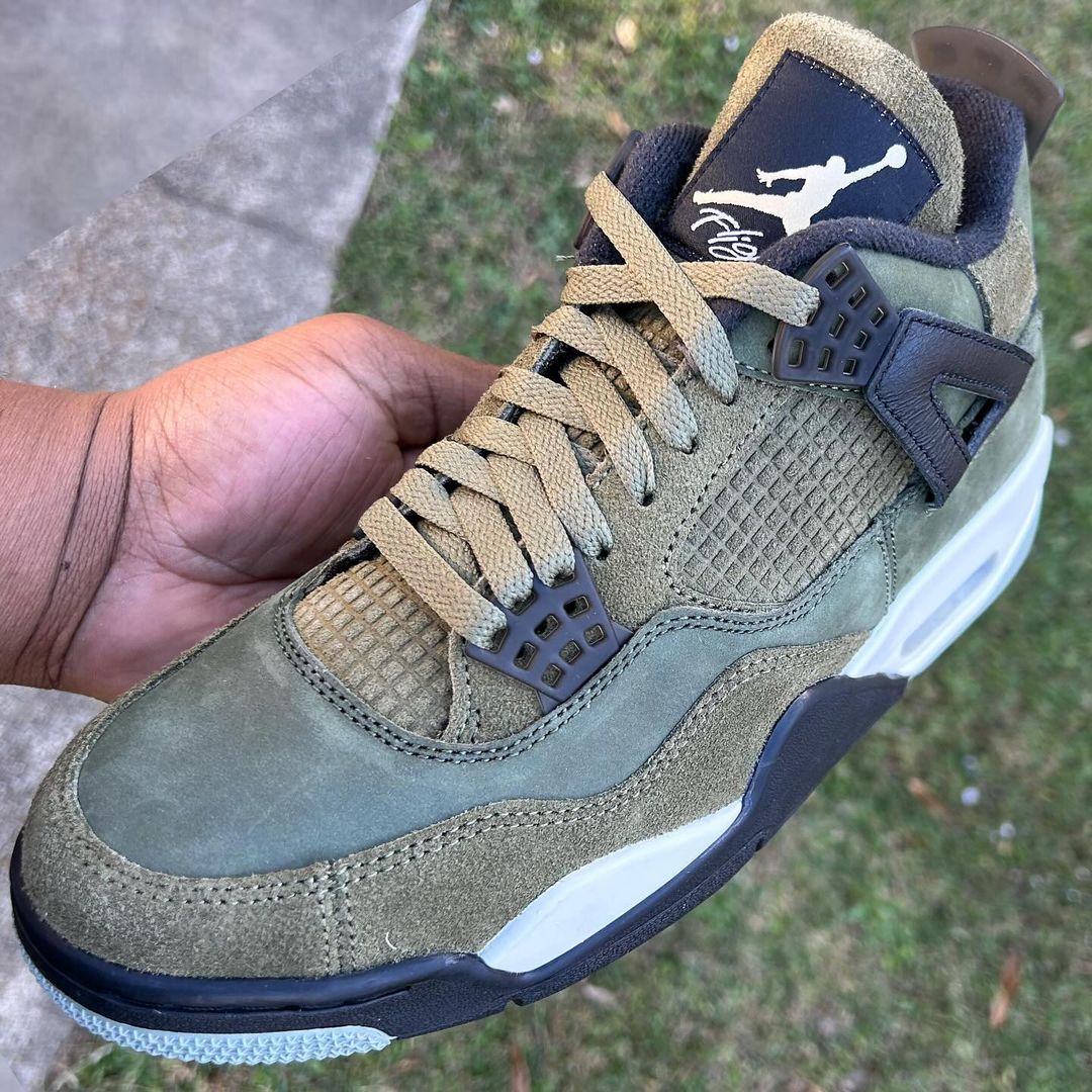 【国内 11/22、12/2 発売】ナイキ エア ジョーダン 4 レトロ SE クラフト “オリーブキャンバス” (NIKE AIR JORDAN 4 RETRO SE CRAFT “Olive Canvas”) [FB9927-200]