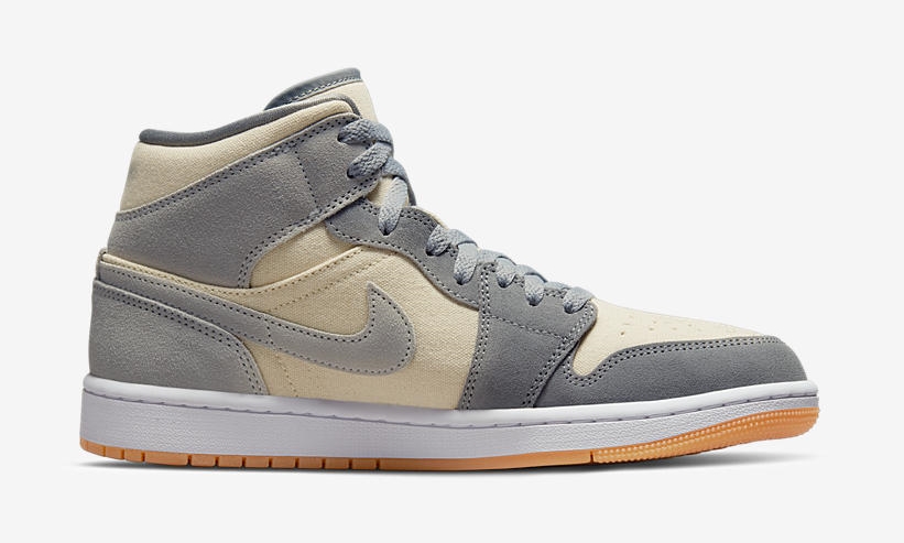 【国内 2/25 発売】ナイキ エア ジョーダン 1 ミッド “クリーム/グレー” (NIKE AIR JORDAN 1 MID “Cream/Grey”) [DN4281-100]