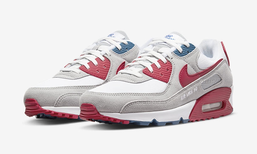 2021年 発売予定！ナイキ エア マックス 90 "アスレチッククラブ/ホワイト/グレー/レッド" (NIKE AIR MAX 90 “Athletic Club/White/Grey/Red”) [DQ8235-001]