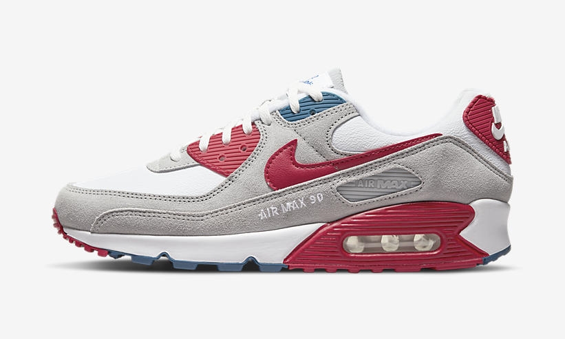 2021年 発売予定！ナイキ エア マックス 90 “アスレチッククラブ/ホワイト/グレー/レッド” (NIKE AIR MAX 90 “Athletic Club/White/Grey/Red”) [DQ8235-001]