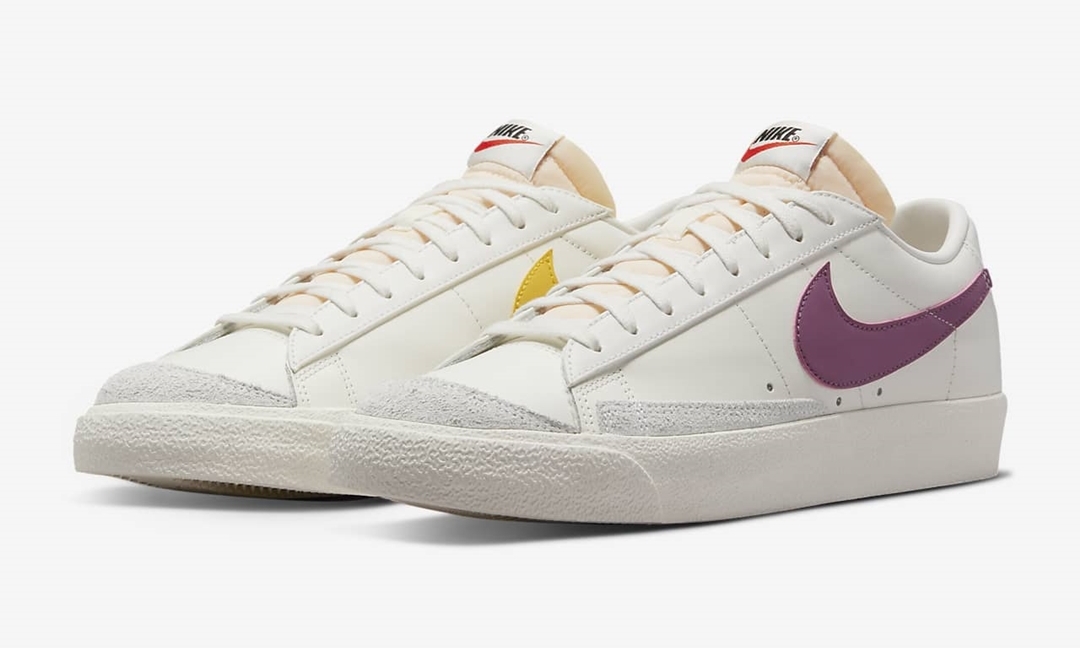 ナイキ ブレーザー ロー 77 ビンテージ “セイル/ブライトサルファー/ボルドー” (NIKE BLAZER LOW 77 VINTAGE “Sail/Bright Sulfur/Bordeaux”) [DA6364-106]