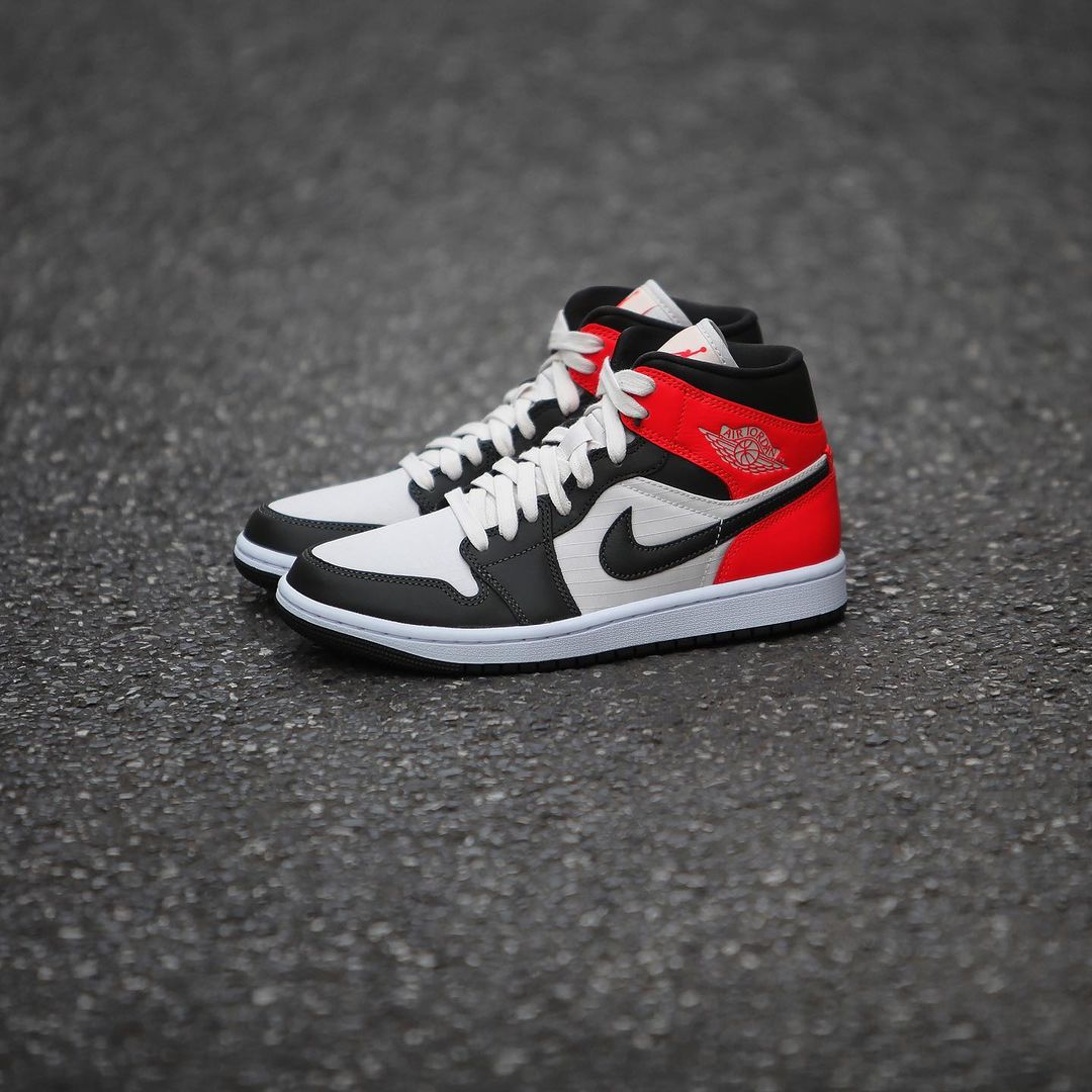 2022年 発売予定！ナイキ エア ジョーダン 1 ミッド “ホワイト/ブラック/レッド” (NIKE AIR JORDAN 1 MID “White/Black/Red”)