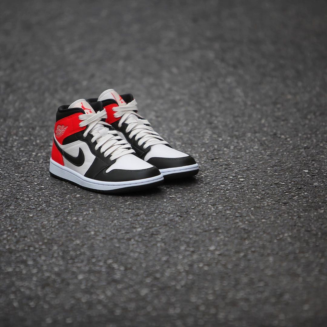 2022年 発売予定！ナイキ エア ジョーダン 1 ミッド “ホワイト/ブラック/レッド” (NIKE AIR JORDAN 1 MID “White/Black/Red”)