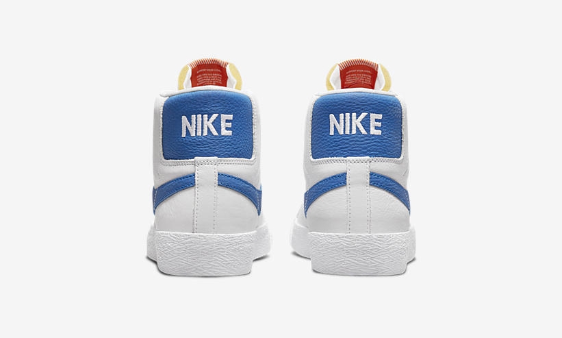 【国内 2/19 発売】ナイキ SB ズーム ブレーザー ミッド ISO “オレンジレーベル/ホワイト/ブルー” (NIKE SB ZOOM BLAZER MID ISO “Orange Label/White/Blue”) [DH6970-100]