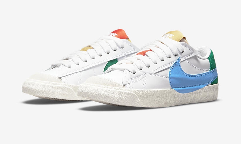 2022年 発売予定！ナイキ ブレーザー ロー 77 ジャンボ “ミスマッチ/ホワイト” (NIKE BLAZER LOW 77 JUMBO “Mismatch/White”) [DQ1470-100]