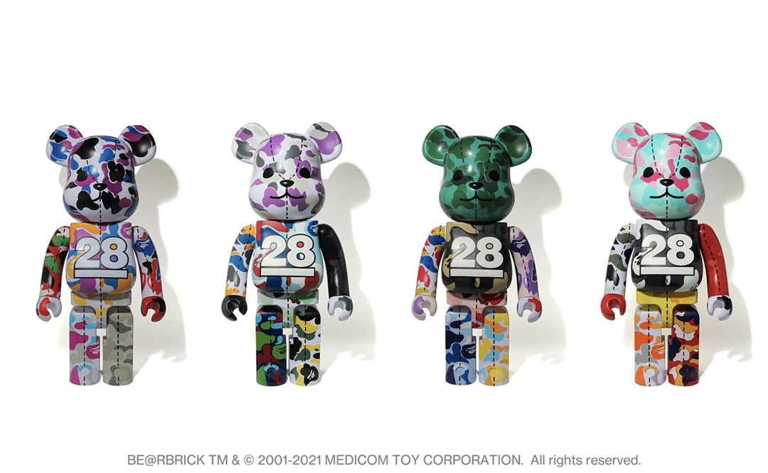 12/25 発売！A BATHING APE x BE@RBRICK CAMO 28TH ANNIVERSARY MULTI 400%/1000% (ア ベイシング エイプ ベアブリック)