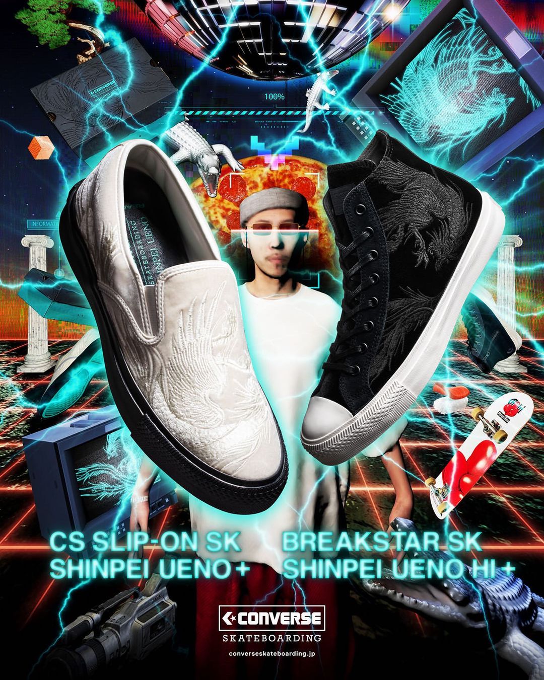 【3/18 発売】CONVERSE SKATEBOARDINGからプロスケーター「上野伸平」シグネチャーモデル「BREAKSTAR SK SHINPEI UENO HI +/CS SLIP-ON SK SHINPEI UENO +」 (コンバース スケートボーディング)