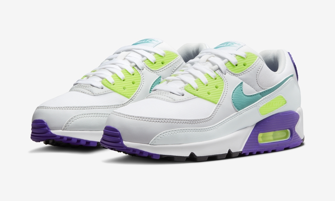 2022年 発売予定！ナイキ エア マックス 90 “ホワイト/パープル/ネオンティール” (NIKE AIR MAX 90 “White/Purple/Neon Teal”) [DH5072-100]