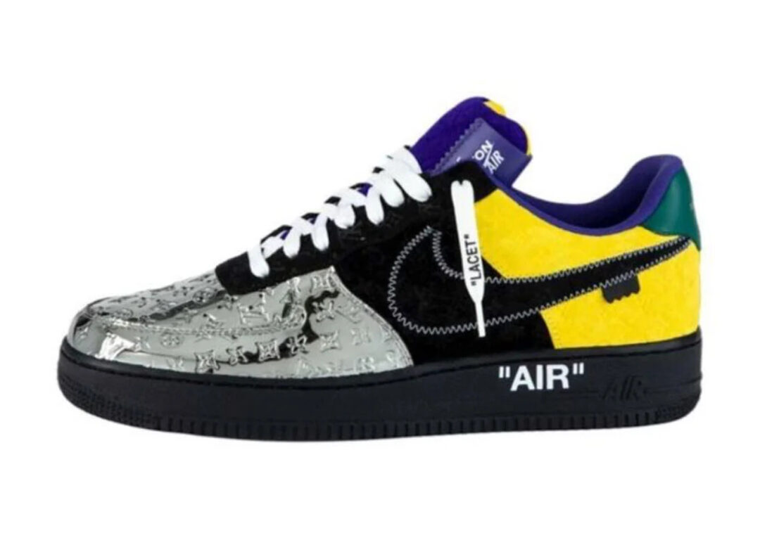 Louis Vuitton Nike Air Force 1 Low by Virgil Abloh Black Anthracite 1A9VD6 - Size 7.5