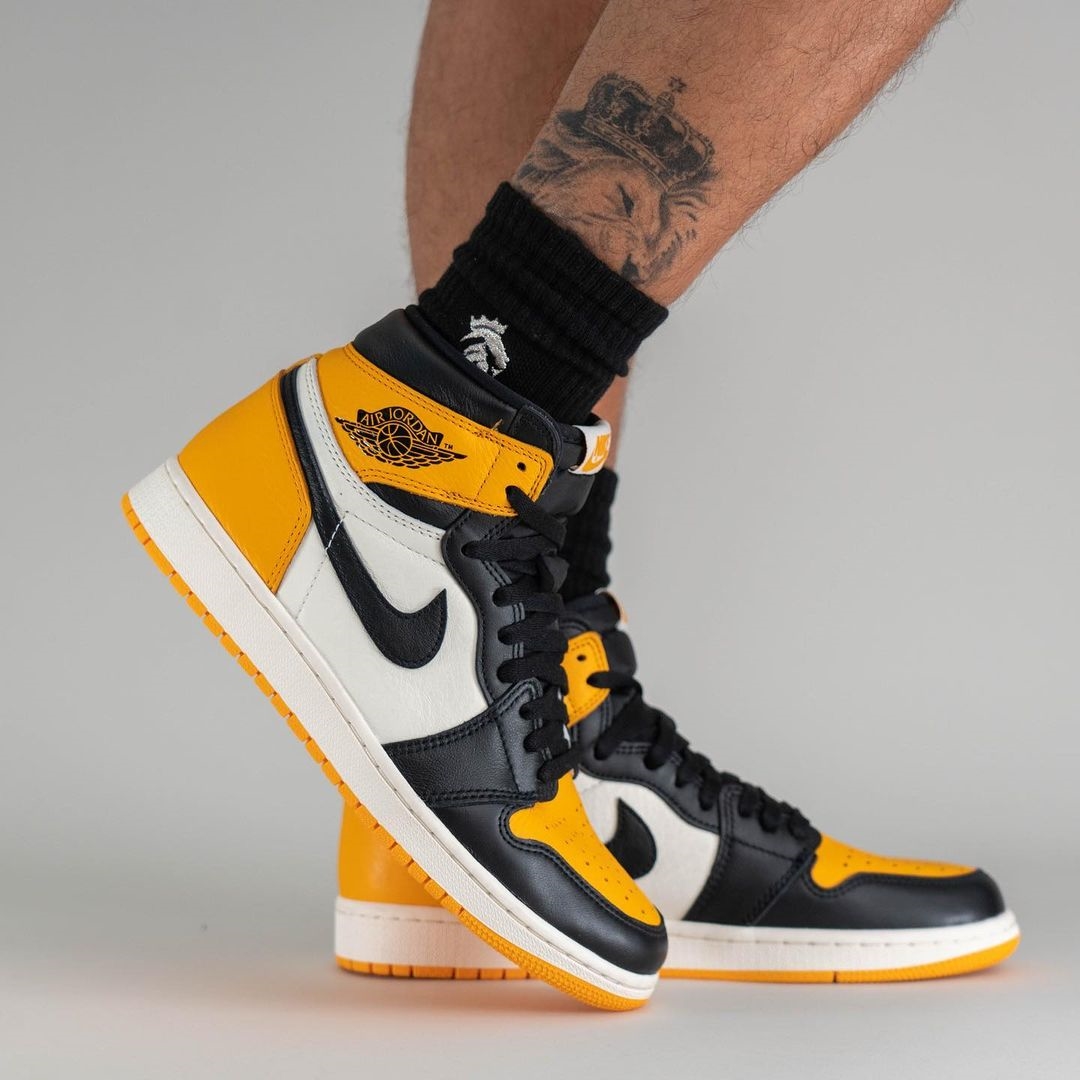 NIKE ナイキ AIR JORDAN 1 HIGH OG TAXI 555088-711 エアジョーダン 1 ハイ タクシー ハイカットスニーカー ホワイト/イエロー US9.5/27.5cm