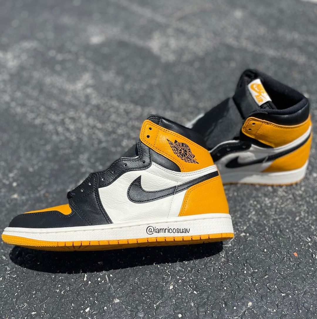 NIKE ナイキ AIR JORDAN 1 HIGH OG TAXI 555088-711 エアジョーダン 1 ハイ タクシー ハイカットスニーカー ホワイト/イエロー US9.5/27.5cm