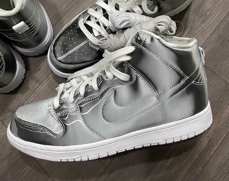 国内 4/12 発売】CLOT x NIKE FLUX DUNK HIGH “Silver/White ...