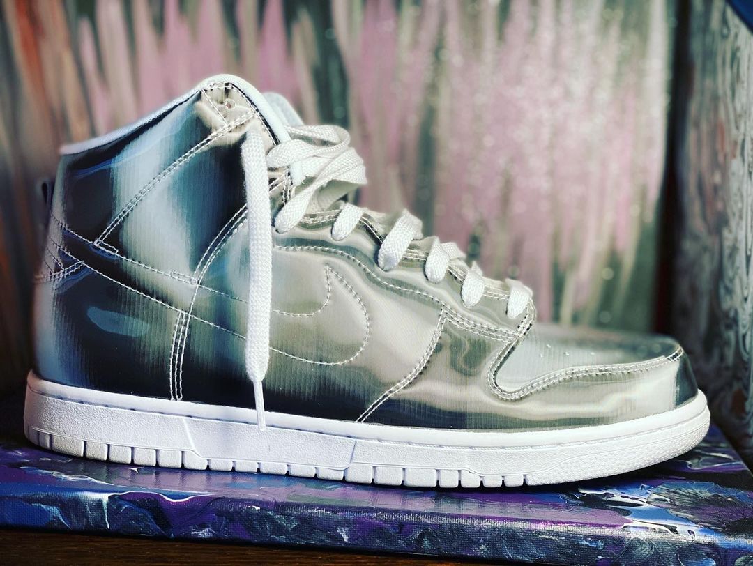 CLOT  Nike Dunk High Silver