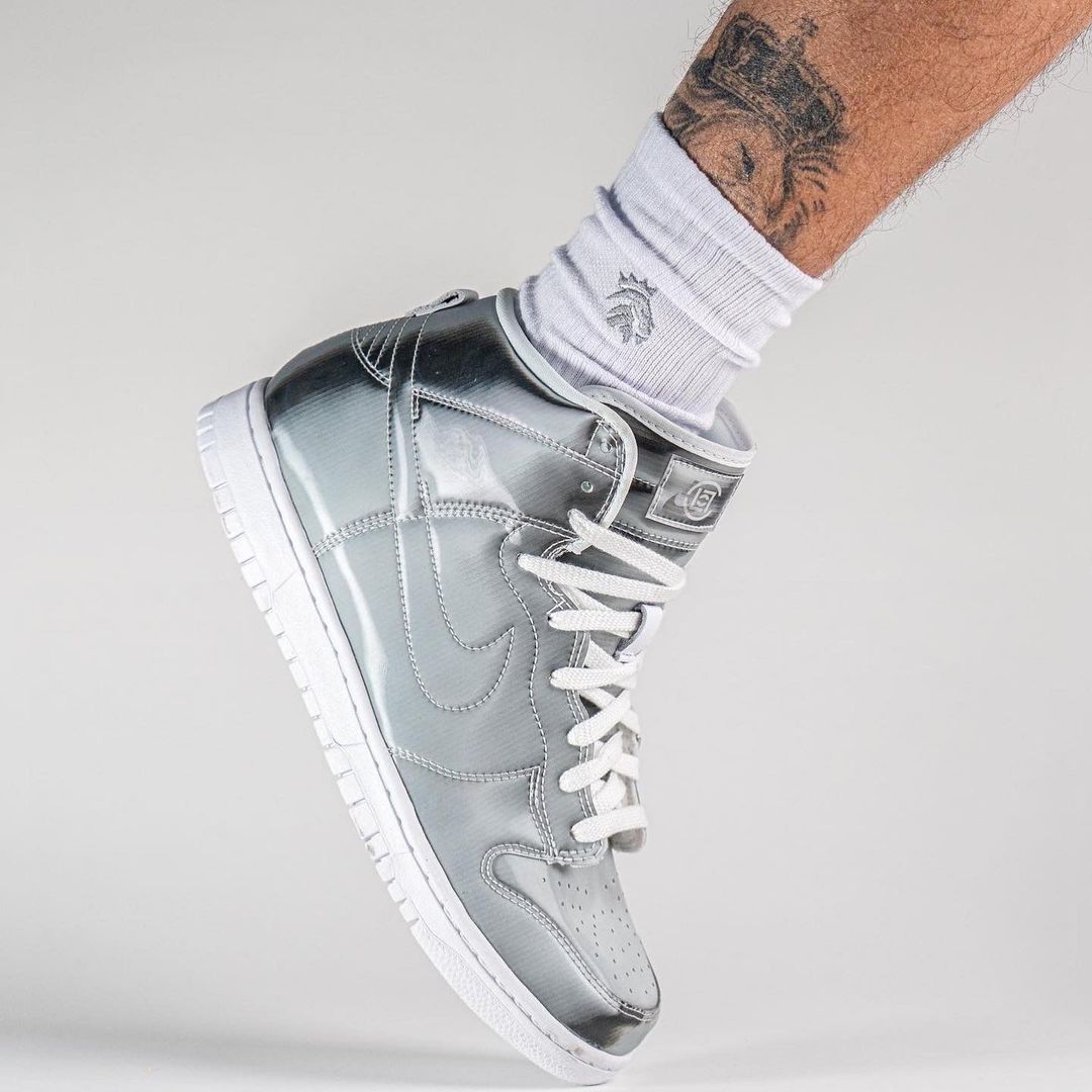 【国内 4/12 発売】CLOT x NIKE FLUX DUNK HIGH “Silver/White” (クロット ナイキ フラックス ダンク ハイ “シルバー/ホワイト”) [DH4444-900]