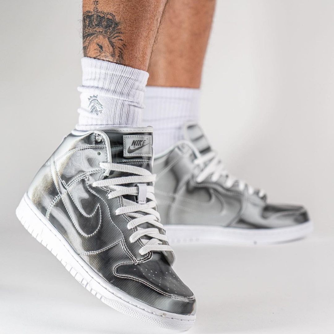 【国内 4/12 発売】CLOT x NIKE FLUX DUNK HIGH “Silver/White” (クロット ナイキ フラックス ダンク ハイ “シルバー/ホワイト”) [DH4444-900]