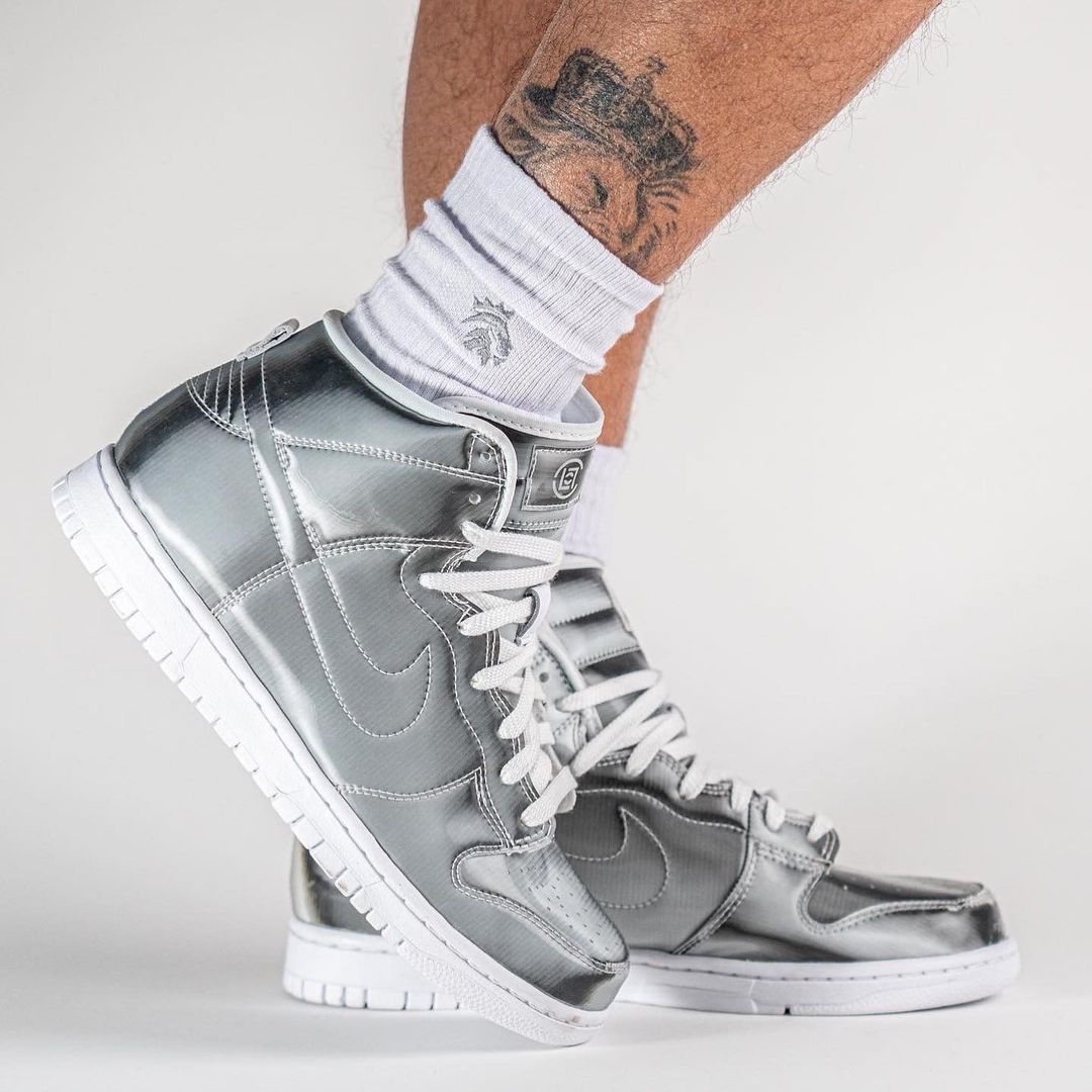 【国内 4/12 発売】CLOT x NIKE FLUX DUNK HIGH “Silver/White” (クロット ナイキ フラックス ダンク ハイ “シルバー/ホワイト”) [DH4444-900]