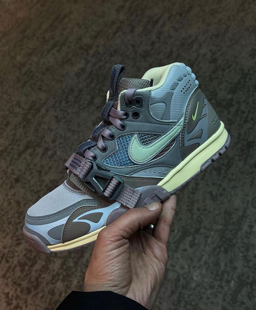 【国内 4/14 発売】ナイキ エア トレーナー 1 SP “ライトスモークグレー/ハニーデュー” (NIKE AIR TRAINER 1 SP “Light Smoke Grey/Honeydew”) [DH7338-002]