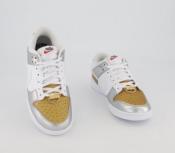 【国内 2/10 発売予定】ナイキ ウィメンズ ダンク ロー “ホワイト/ゴールド/シルバー” (NIKE WMNS DUNK LOW “White/Gold/Silver”) [DH4403-700]