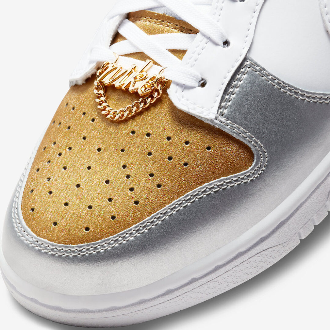 【国内 2/10 発売予定】ナイキ ウィメンズ ダンク ロー “ホワイト/ゴールド/シルバー” (NIKE WMNS DUNK LOW “White/Gold/Silver”) [DH4403-700]