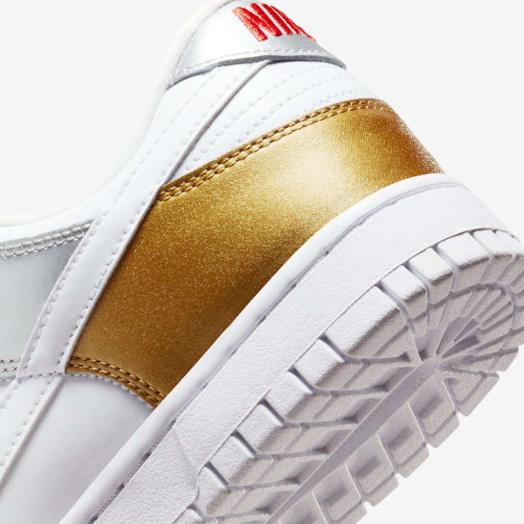 【国内 2/10 発売予定】ナイキ ウィメンズ ダンク ロー “ホワイト/ゴールド/シルバー” (NIKE WMNS DUNK LOW “White/Gold/Silver”) [DH4403-700]