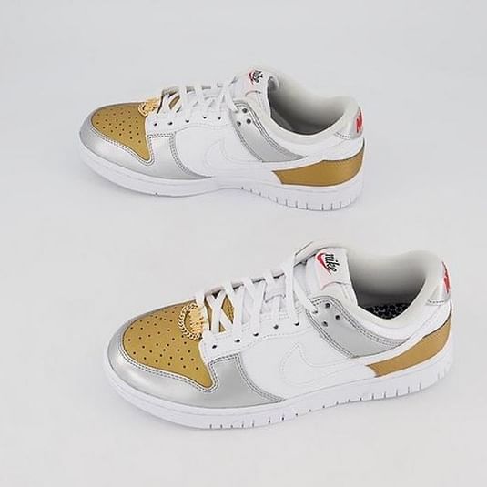 【国内 2/10 発売予定】ナイキ ウィメンズ ダンク ロー “ホワイト/ゴールド/シルバー” (NIKE WMNS DUNK LOW “White/Gold/Silver”) [DH4403-700]