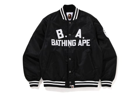A BATHING APEからブランドの略称である”B.A”デザインのアップリケを落とし込んだ「B.A STADIUM COLLECTION」が1/14、1/15 発売 (ア ベイシング エイプ)