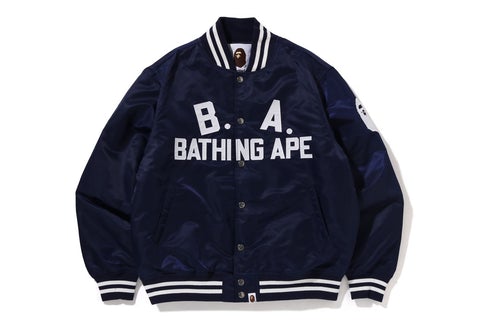 A BATHING APEからブランドの略称である”B.A”デザインのアップリケを落とし込んだ「B.A STADIUM COLLECTION」が1/14、1/15 発売 (ア ベイシング エイプ)