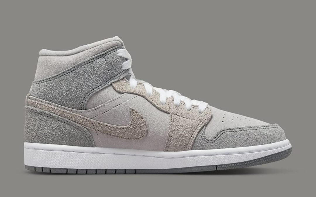 2022年 発売予定！ナイキ ウィメンズ エア ジョーダン 1 ミッド “スエード/フリース/グレー” (NIKE WMNS AIR JORDAN 1 MID “Suede/Fleece/Grey”)