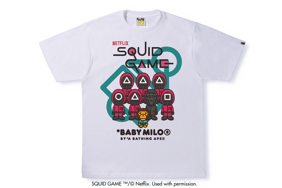 イカゲーム × A BATHING APE コラボが1/21 先行発売 (ア ベイシング エイプ SQUID GAME)