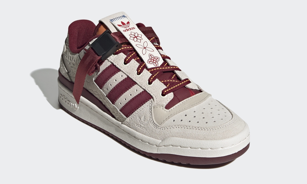 adidas Originals FORUM LOW “CHINESE NEW YEAR/CNY 2022/White/Burgundy” (アディダス オリジナルス フォーラム ロー “チャイニーズ ニューイヤー 2022年/ホワイト/バーガンディ”) [GX8866]