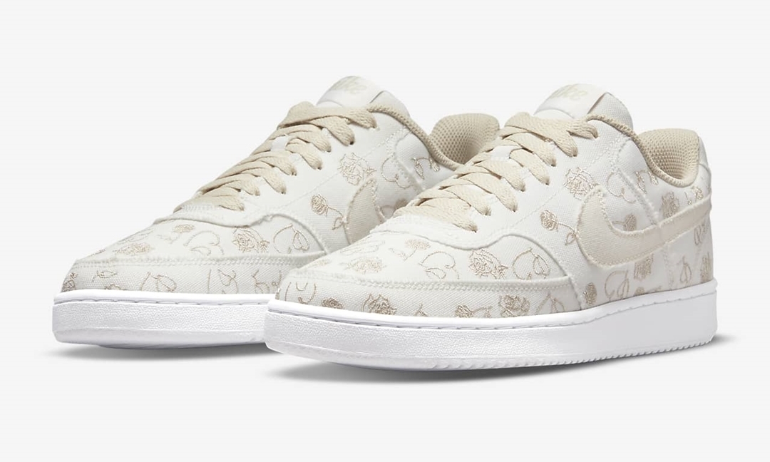 【発売予定】ナイキ ウィメンズ コート ビジョン ロー "サミットホワイト/バレンタイン" (NIKE WMNS COURT VISION LOW "Summit White/Valentine") [DJ9297-100]