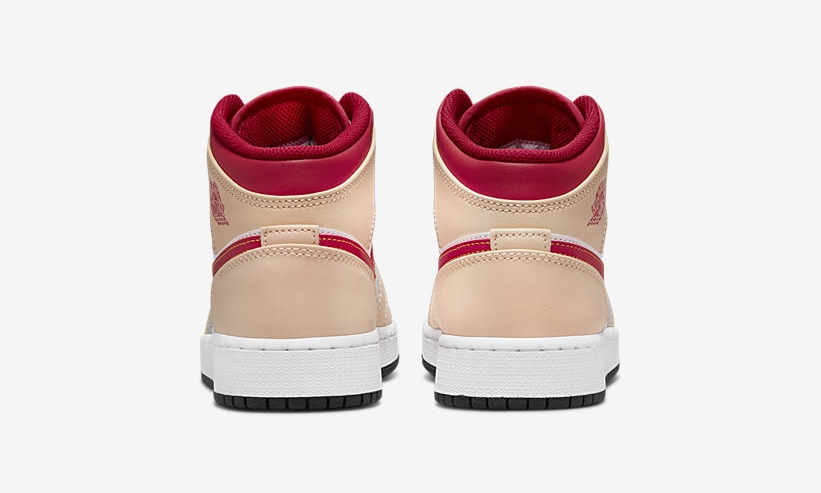 【国内 5/10 発売】ナイキ エア ジョーダン 1 ミッド “ベージュ/レッド” (NIKE AIR JORDAN 1 MID “Beige/Red”) [554724-201/554725-201]