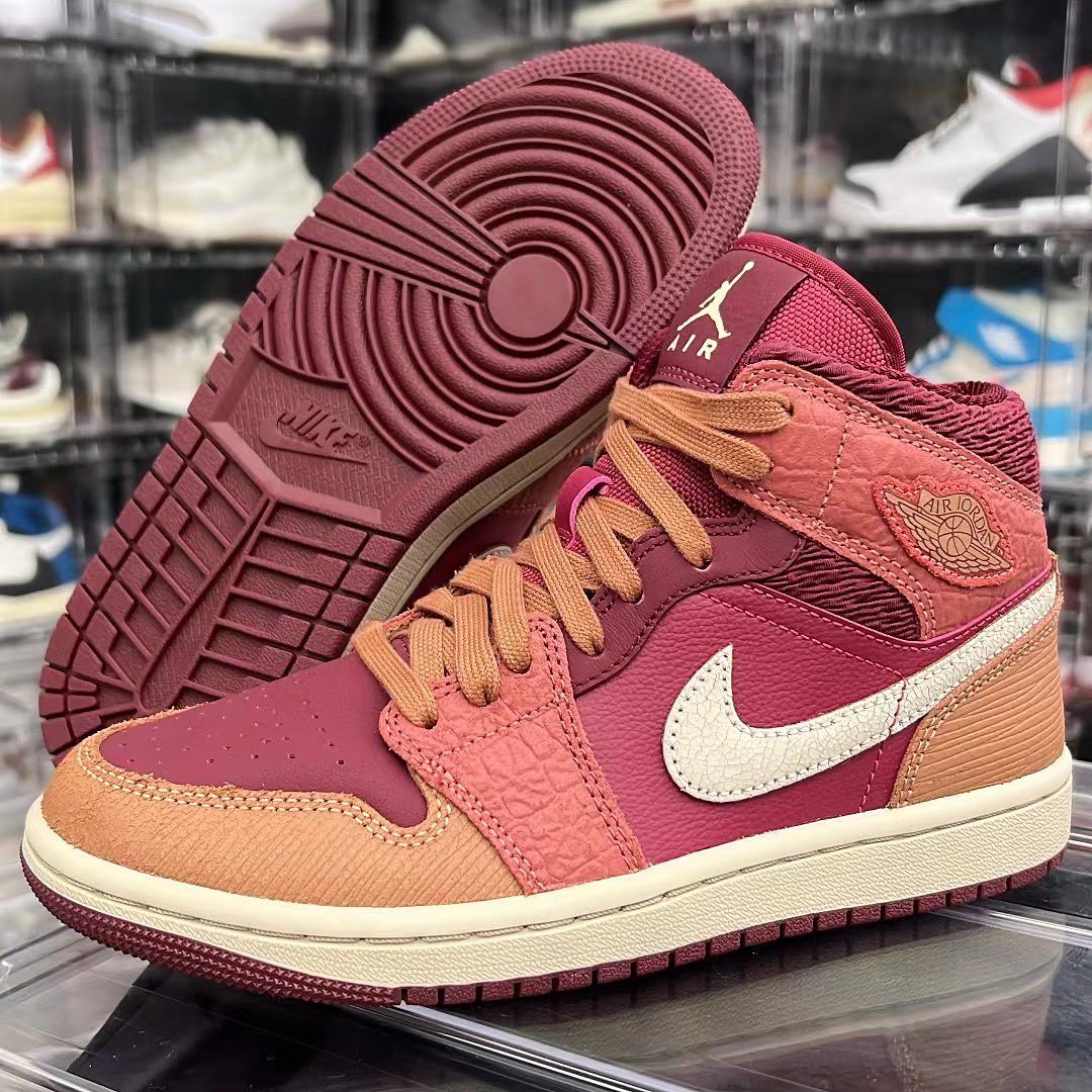 2022年 発売予定！ナイキ エア ジョーダン 1 ミッド "アフリカ大陸/レッド/ブラウン" (NIKE AIR JORDAN 1 MID "African Continent Map/Red/Brown") [DV3476-600]