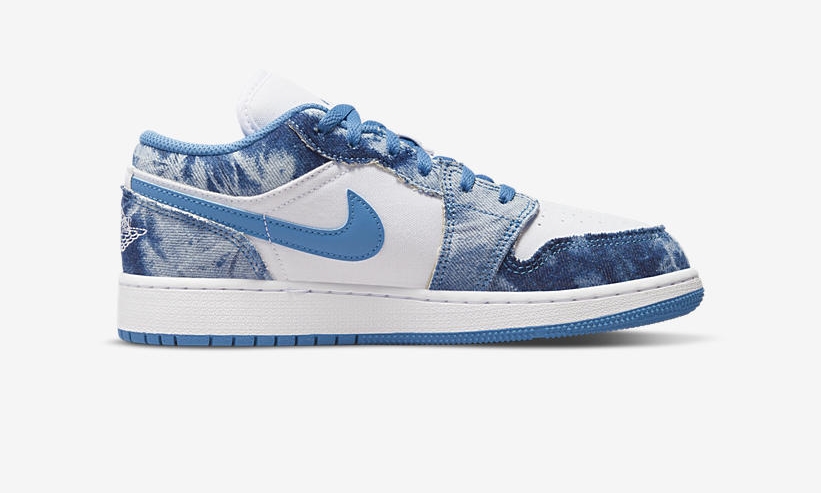 【国内 4/23 発売】ナイキ GS エア ジョーダン 1 ミッド “ウォッシュド デニム” (NIKE GS AIR JORDAN 1 LOW “Washed Denim”) [DM8947-100]