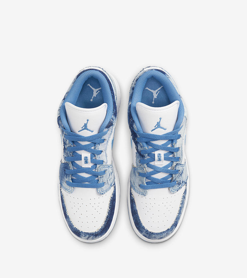 【国内 4/23 発売】ナイキ GS エア ジョーダン 1 ミッド “ウォッシュド デニム” (NIKE GS AIR JORDAN 1 LOW “Washed Denim”) [DM8947-100]