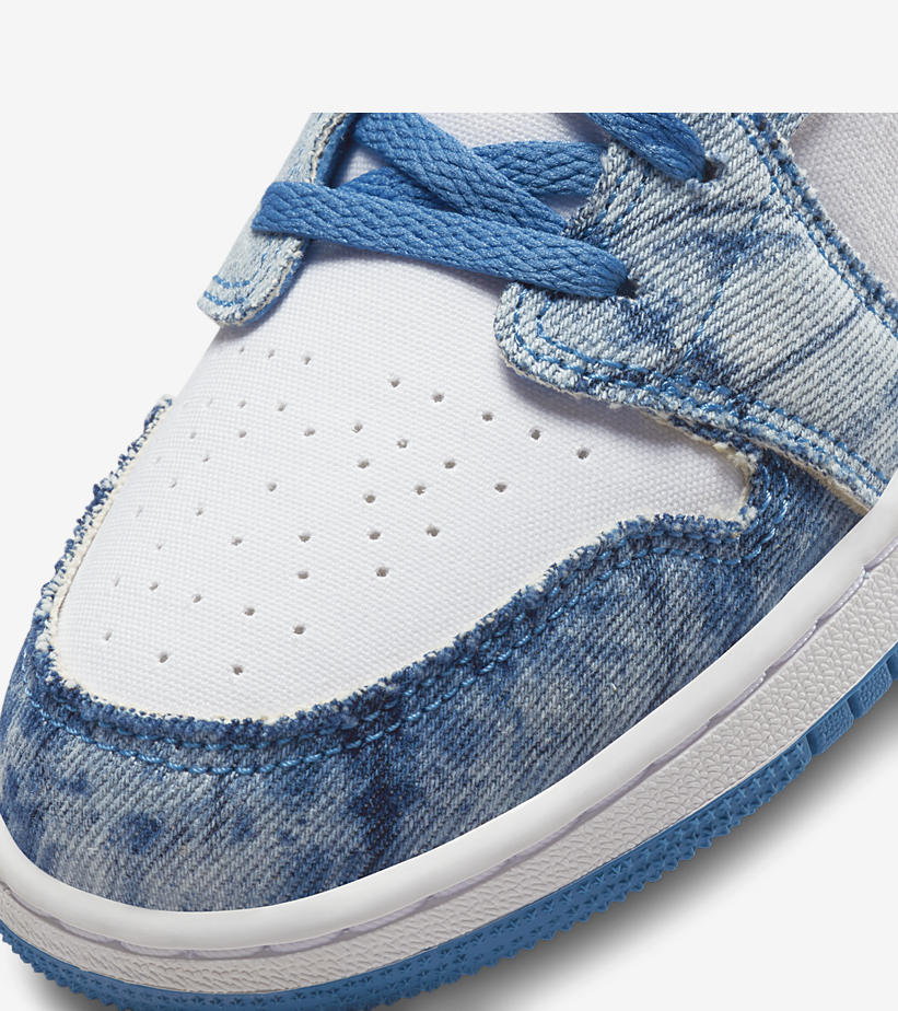 【国内 4/23 発売】ナイキ GS エア ジョーダン 1 ミッド “ウォッシュド デニム” (NIKE GS AIR JORDAN 1 LOW “Washed Denim”) [DM8947-100]