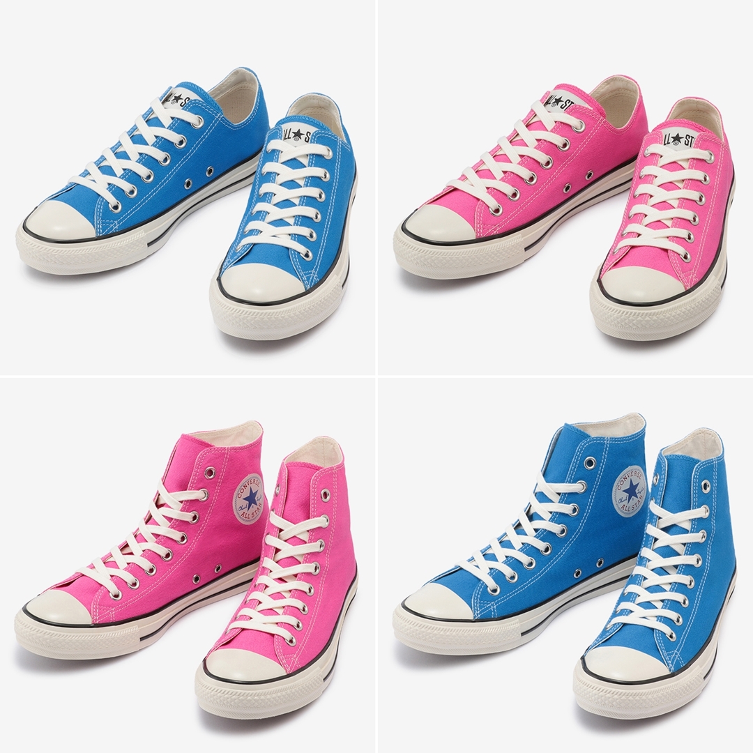 1/25 発売！80～90年代のアーカイブに見られたカラーを採用した CONVERSE ALL STAR US COLORS OX/HI “ラズベリー/リーミーブルー” (コンバース オールスター US カラーズ)