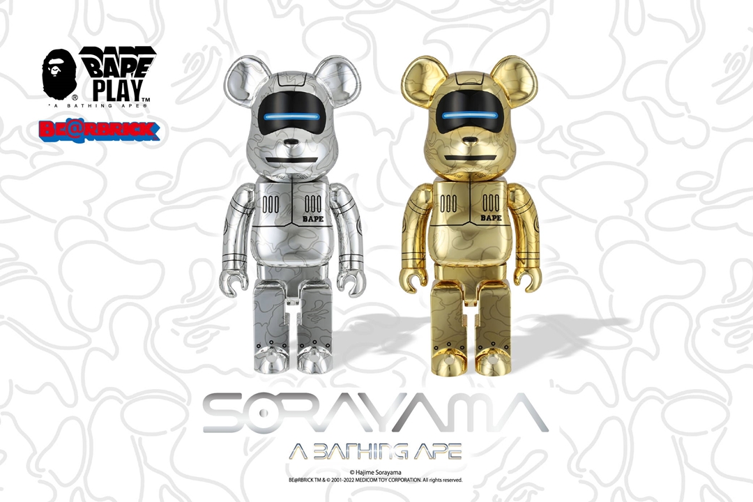 1/29 発売！A BATHING APE × HAJIME SORAYAMA BABY MILO BE@RBRICK 100% & 400% / 1000% (ア ベイシング エイプ 空山基)