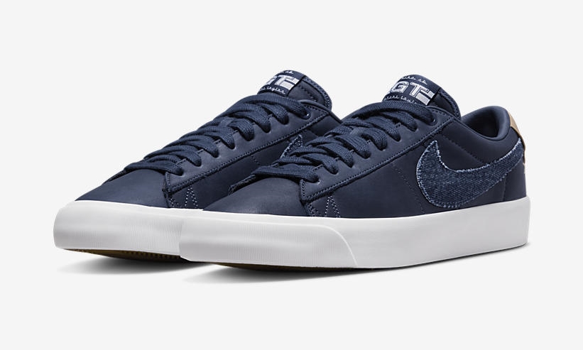 ナイキ SB ズーム ブレーザー ロー プロ GT “デニムスウッシュ/ネイビー/タン” (NIKE SB ZOOM BLAZER LOW PRO GT “Denim Swoosh/Navy/Tan”) [DM8890-400]