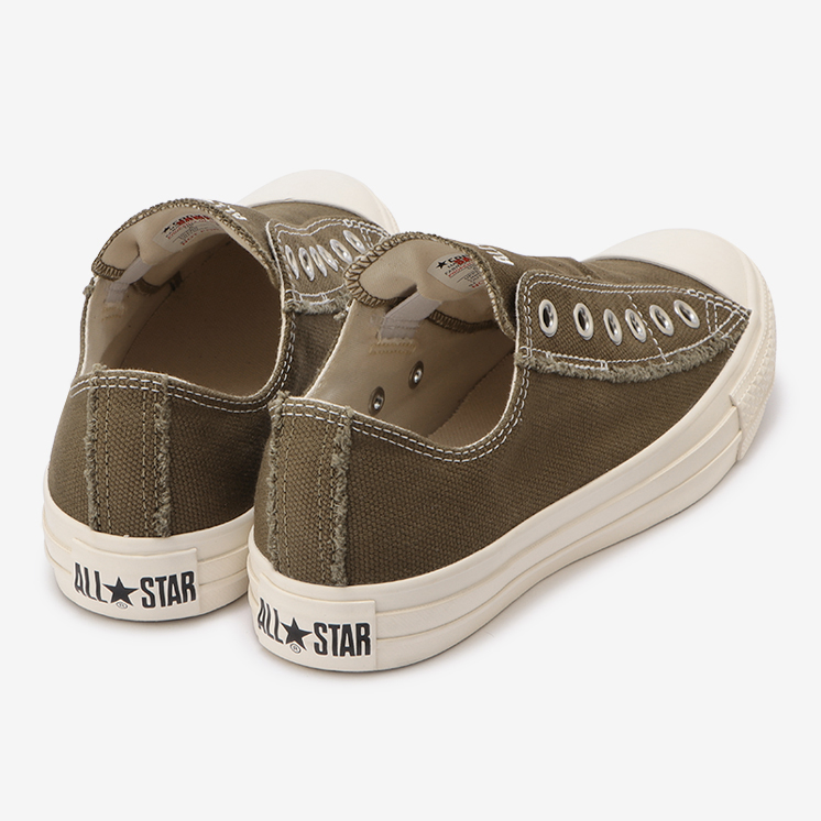 1/28 発売！ほつれ加工のハトメ飾りや踵紐を合わせた CONVERSE ALL STAR ROUGHCANVAS SLIP OX/HI (コンバース オールスター ラフキャンバス スリップ)