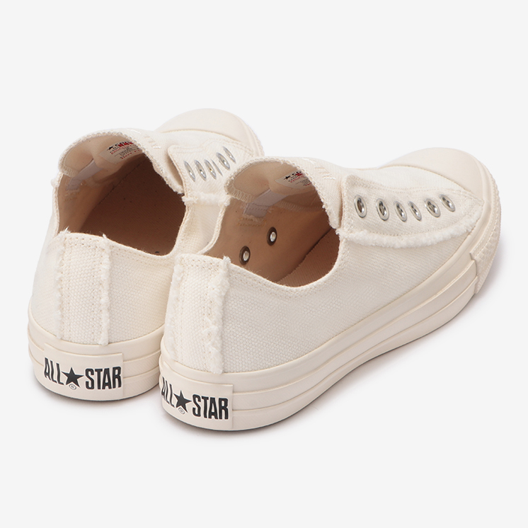 1/28 発売！ほつれ加工のハトメ飾りや踵紐を合わせた CONVERSE ALL STAR ROUGHCANVAS SLIP OX/HI (コンバース オールスター ラフキャンバス スリップ)