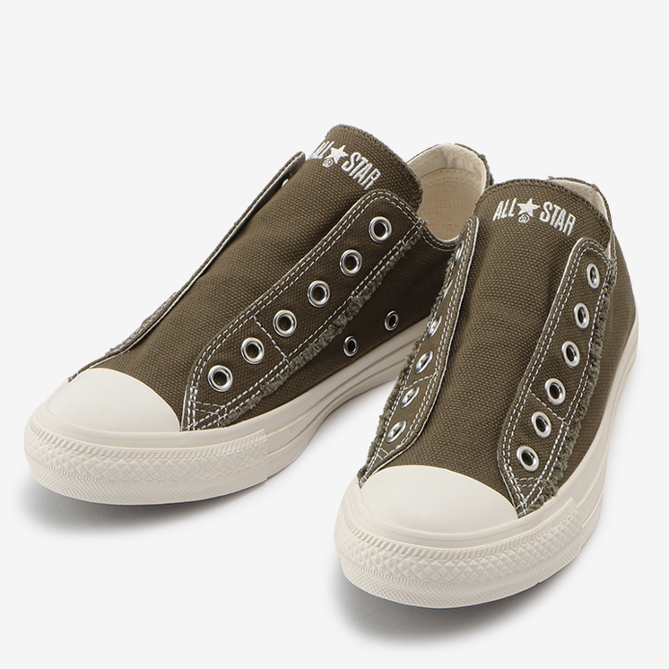 1/28 発売！ほつれ加工のハトメ飾りや踵紐を合わせた CONVERSE ALL STAR ROUGHCANVAS SLIP OX/HI (コンバース オールスター ラフキャンバス スリップ)