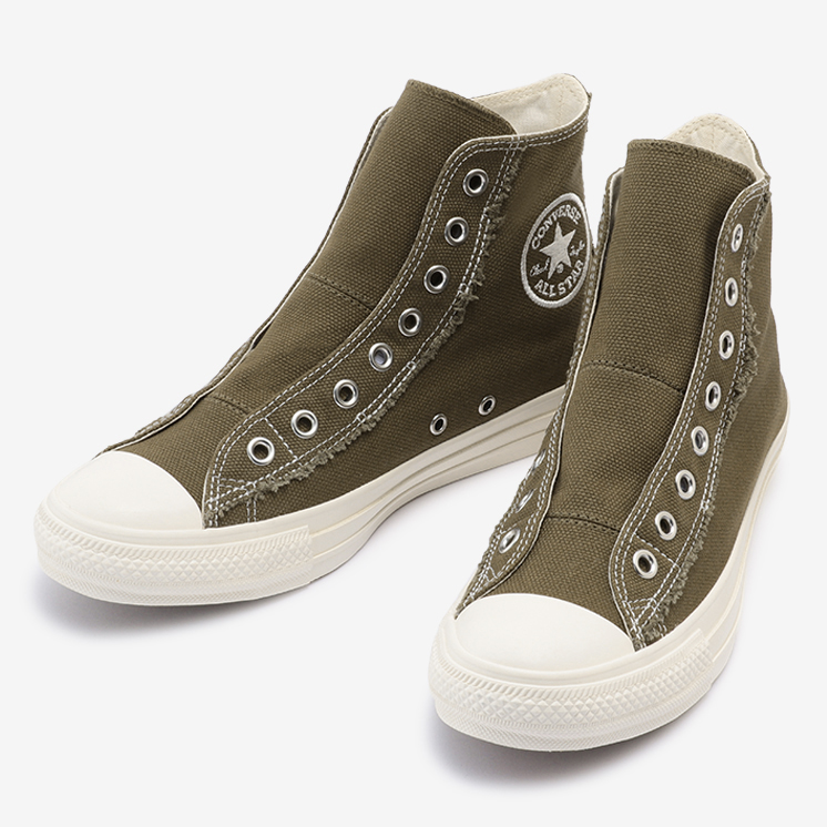 1/28 発売！ほつれ加工のハトメ飾りや踵紐を合わせた CONVERSE ALL STAR ROUGHCANVAS SLIP OX/HI (コンバース オールスター ラフキャンバス スリップ)