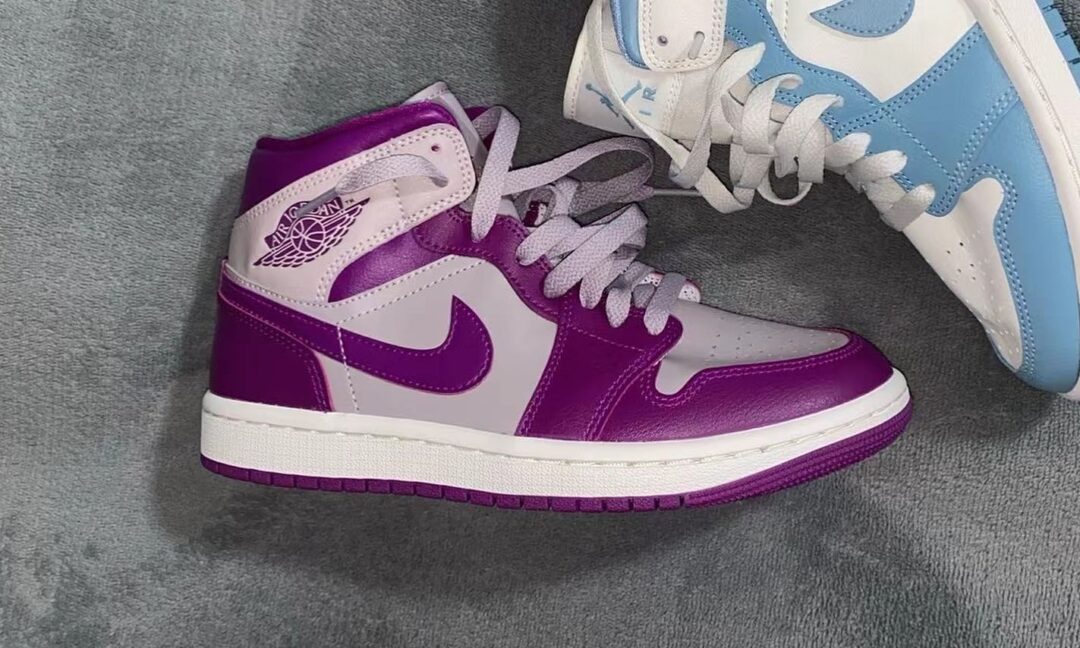 2022年 発売予定！ナイキ エア ジョーダン 1 ミッド “グレー/パープル” (NIKE AIR JORDAN 1 MID “Grey/Purple”) [BQ6472-501]