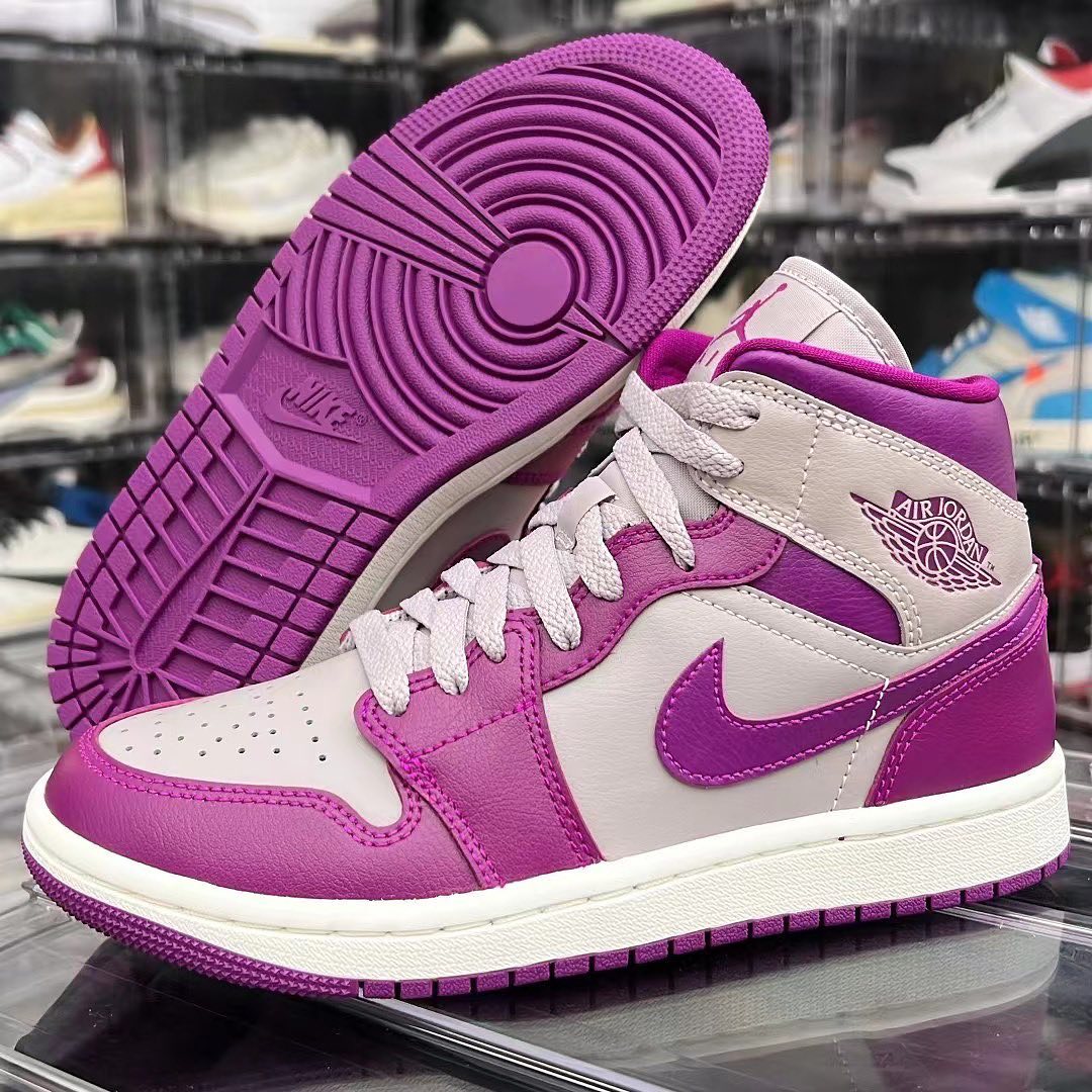 2022年 発売予定！ナイキ エア ジョーダン 1 ミッド “グレー/パープル” (NIKE AIR JORDAN 1 MID “Grey/Purple”) [BQ6472-501]